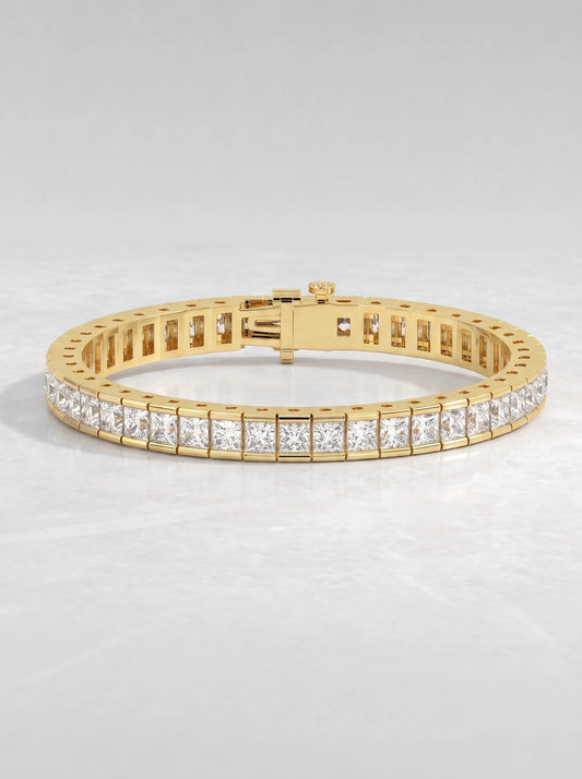 The Genevieve Approx. 18 CTW Princess Cut Lab Grown Diamond Tennis Bracelet