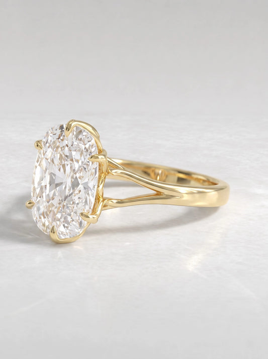 Cushion Cut Lab-Grown Diamond Romantic Solitaire Engagement Ring - View 2