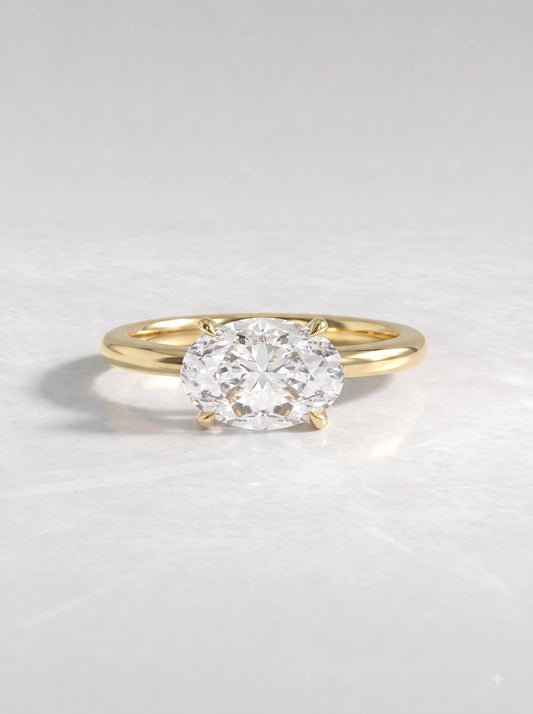Heirloom Solitaire Oval Cut Lab-Grown Diamond Engagement Ring