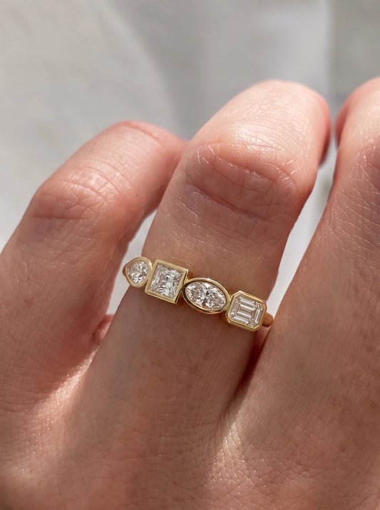 Lab-Grown Diamond Graceful Half Eternity Band Shimmering Eternity Band