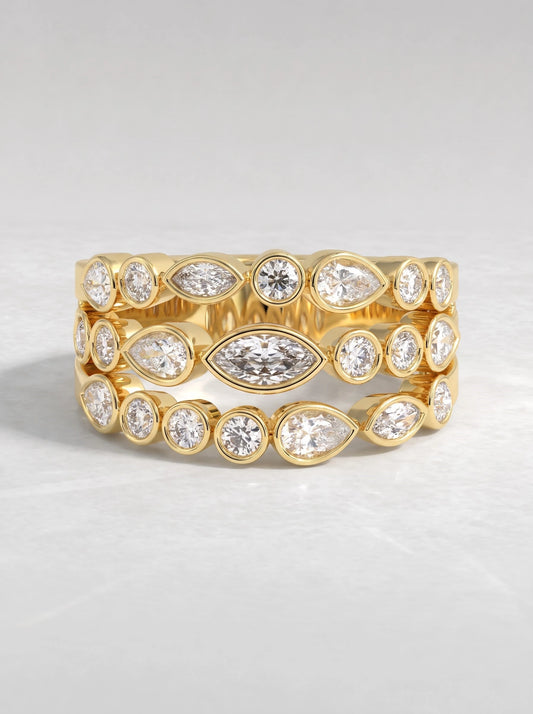 Lab Grown Diamond Half Eternity Band Ring