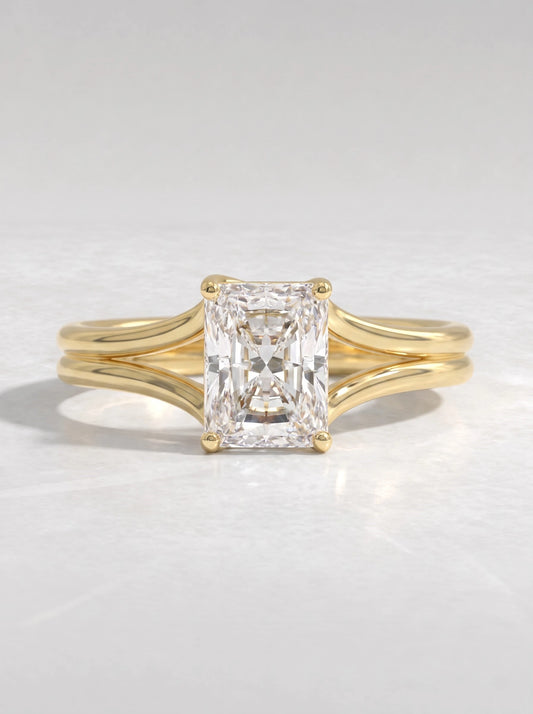 Radiant Cut Lab Grown Diamond Solitaire Engagement Ring