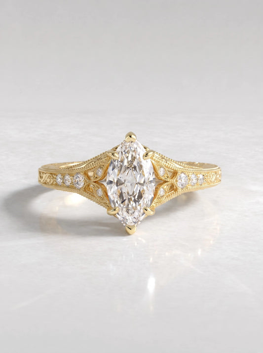 The Sylvie Classic Marquise Cut Lab-Grown Diamond Ring - View 2