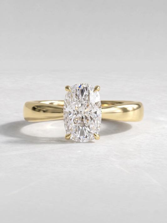 The Valerie Vintage-Inspired Cushion Cut Lab-Grown Diamond Ring