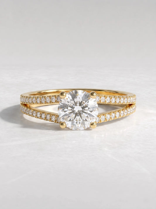 The Vivienne Graceful Round Cut Lab-Grown Diamond Ring - View 2