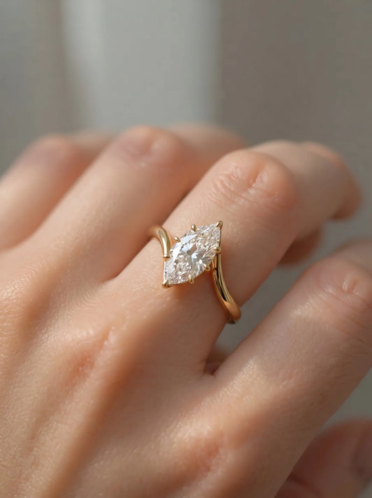 The Vivienne Poetic Marquise Cut Lab-Grown Diamond Ring - View 2