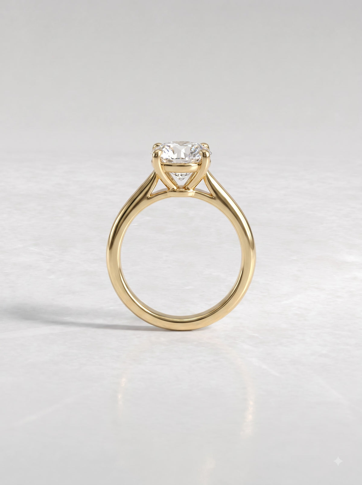 1.5 CT Pear Cut Lab Grown Diamond Solitaire Split shank Engagement Ring - View 5