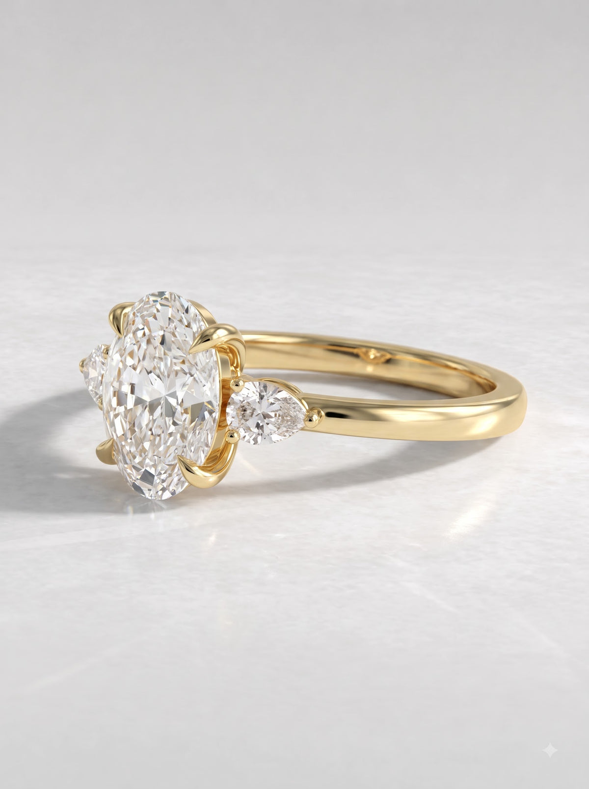 2.00 CT Oval Three Stone Lab Grown Diamond Ring