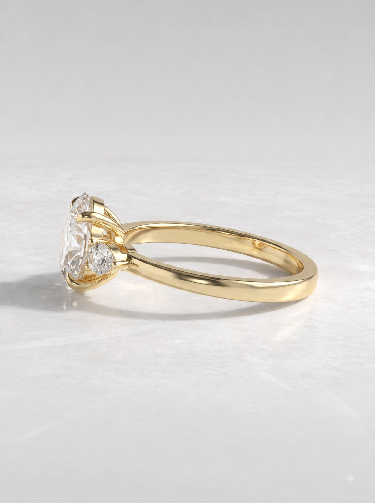 2.00 CT Oval Three Stone Lab Grown Diamond Ring