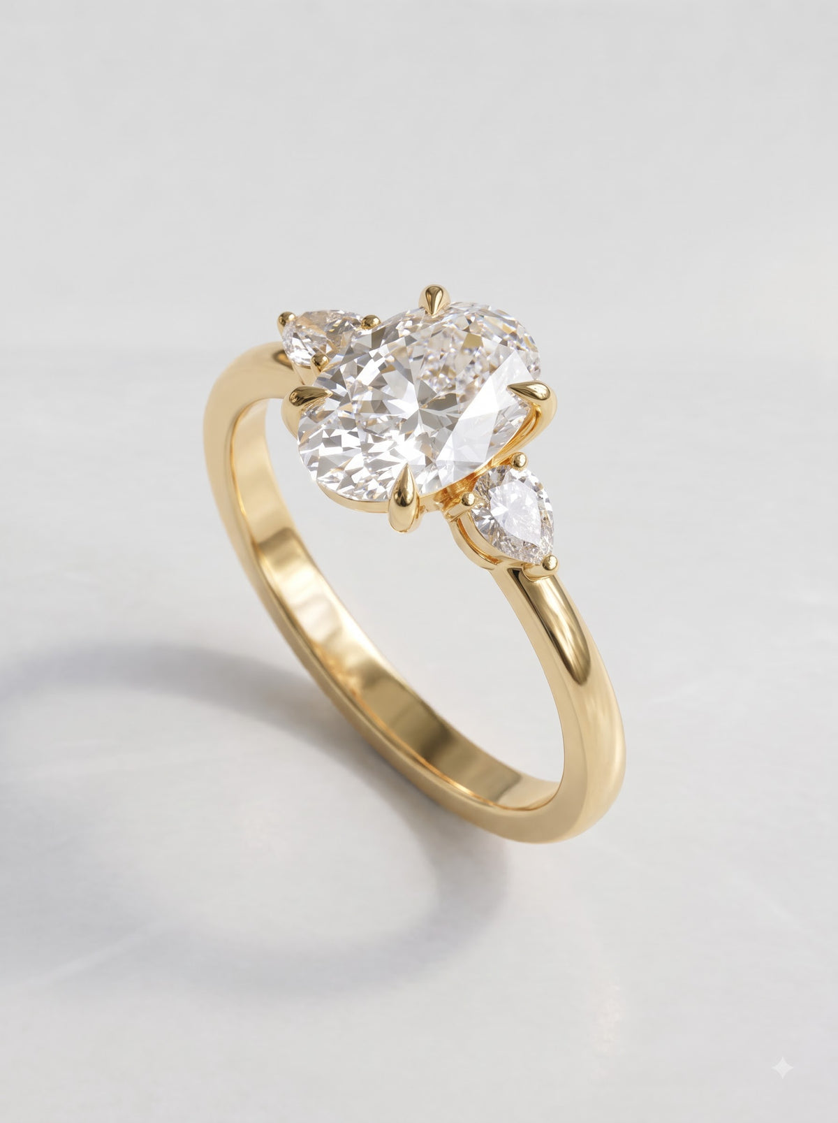 2.00 CT Oval Three Stone Lab Grown Diamond Ring