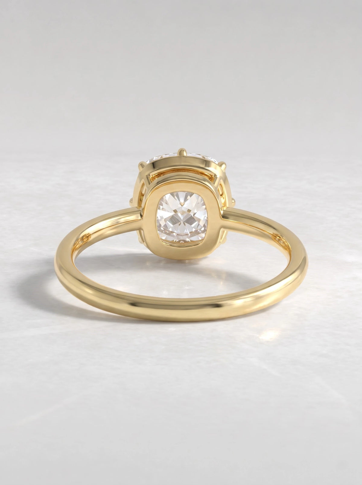 Cushion Cut Lab-Grown Diamond Ethereal Solitaire Engagement Ring - View 5