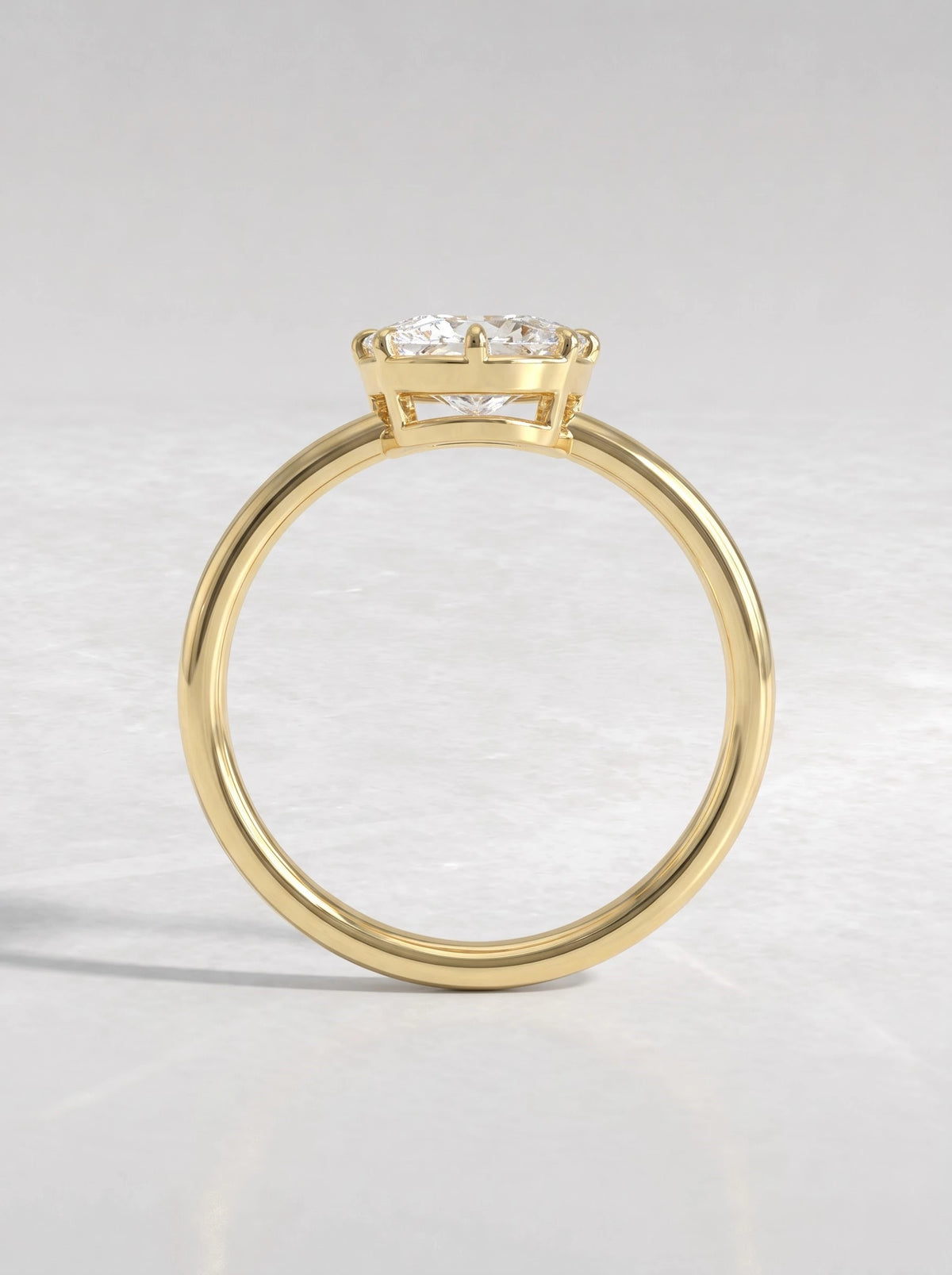 Cushion Cut Lab-Grown Diamond Ethereal Solitaire Engagement Ring - View 6