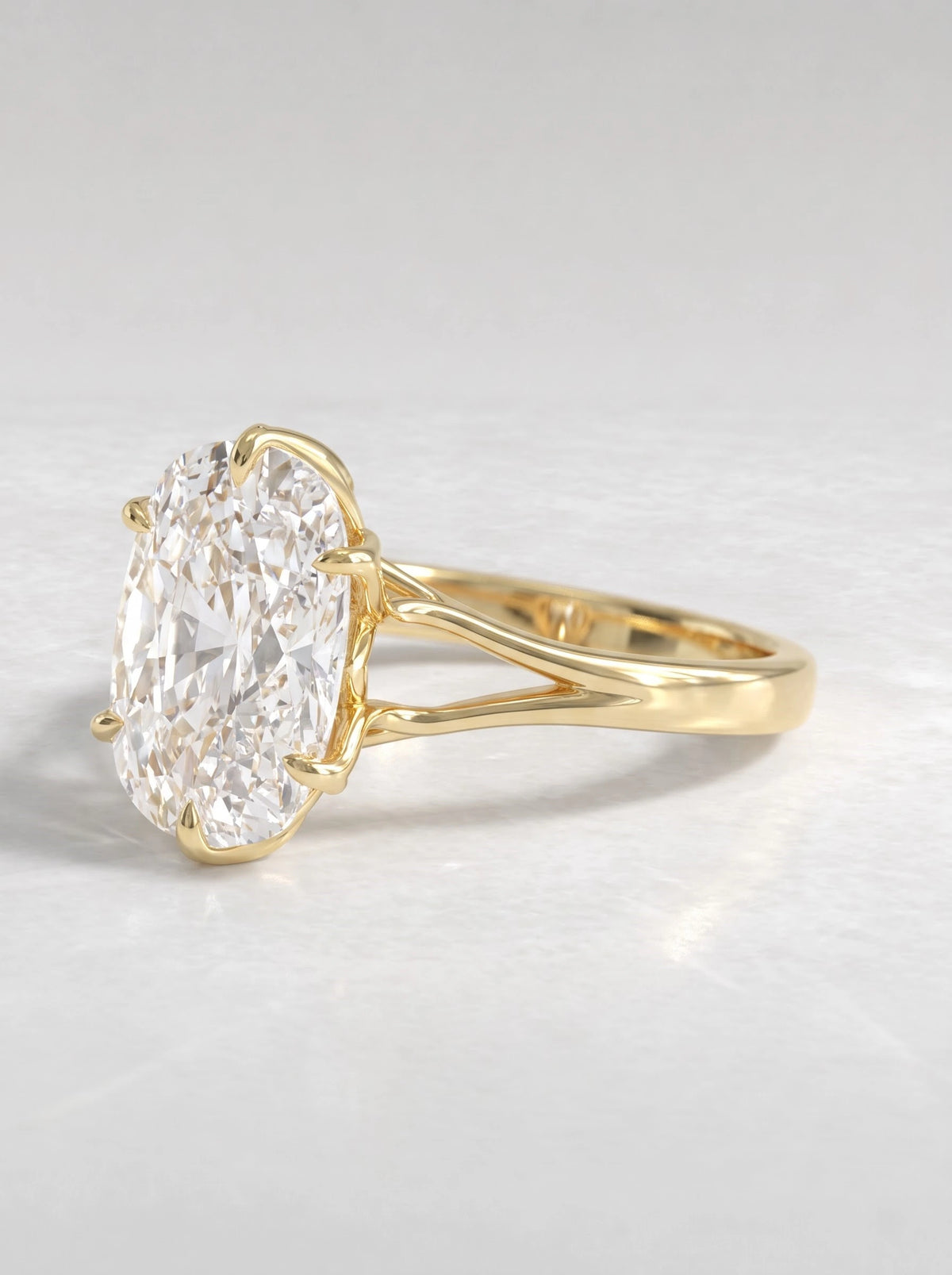 Cushion Cut Lab-Grown Diamond Romantic Solitaire Engagement Ring - View 2
