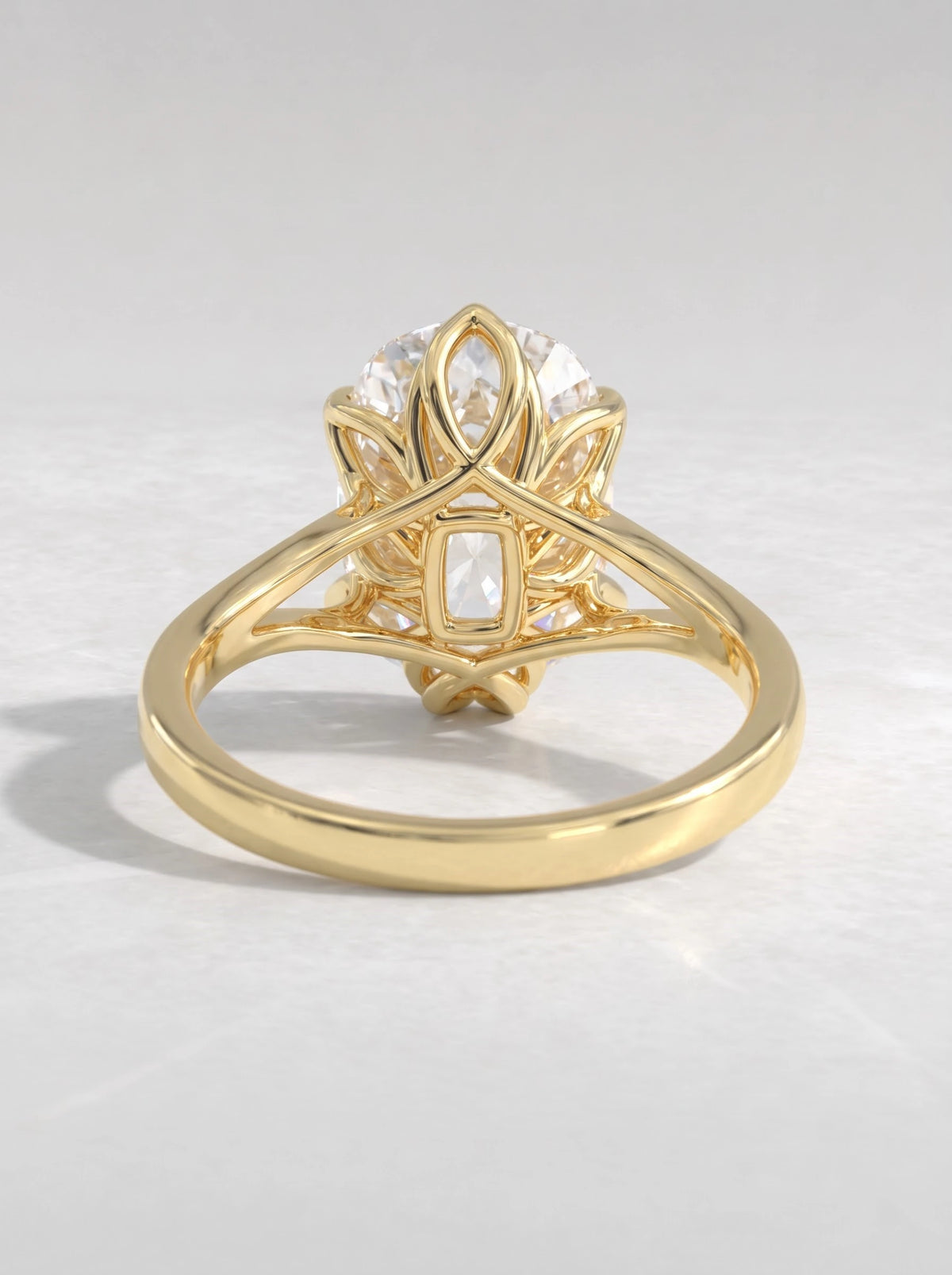 Cushion Cut Lab-Grown Diamond Romantic Solitaire Engagement Ring - View 4
