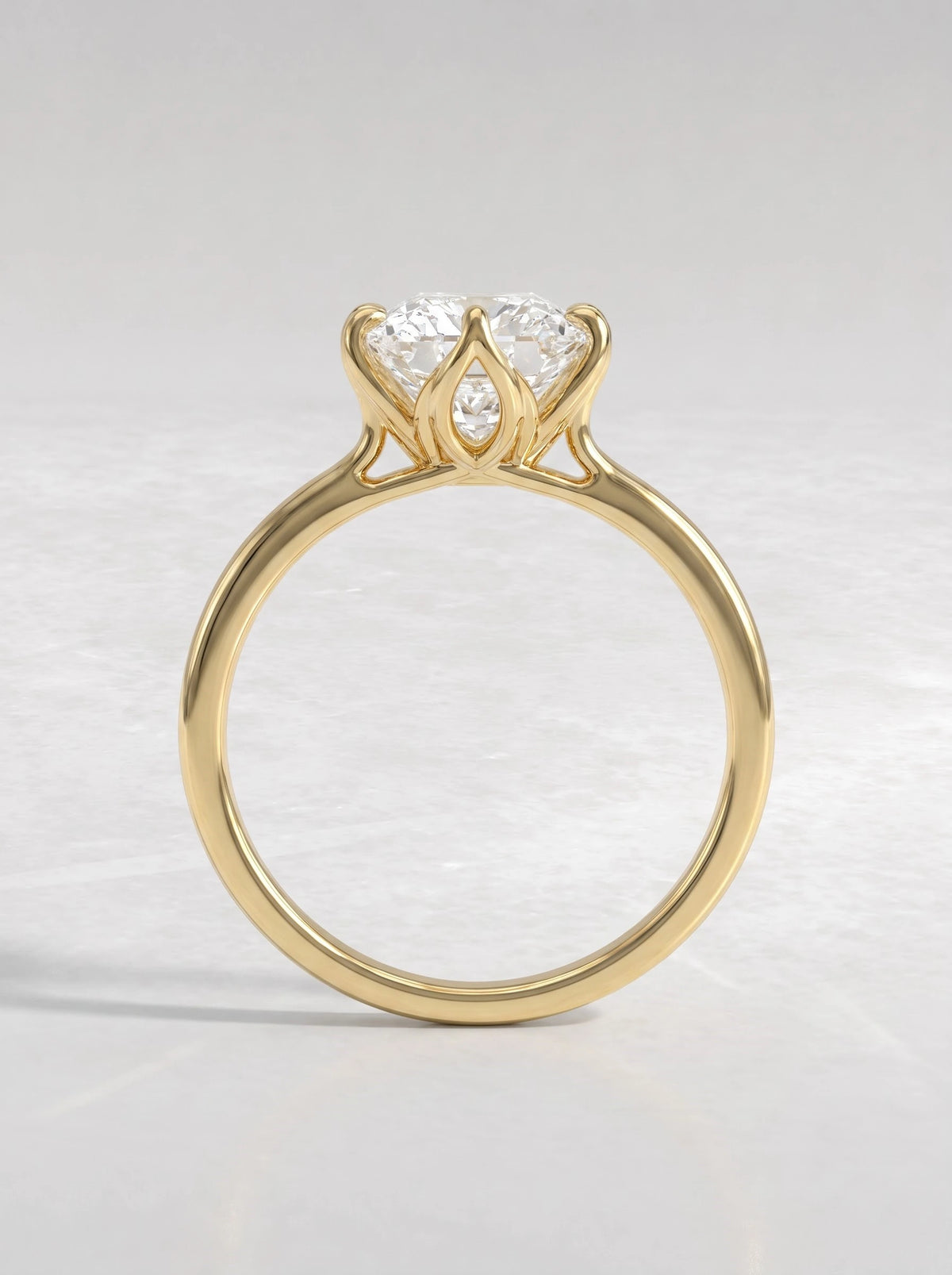 Cushion Cut Lab-Grown Diamond Romantic Solitaire Engagement Ring - View 5