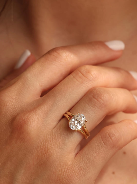 Cushion Cut Lab Grown Diamond Solitaire Engagement Ring
