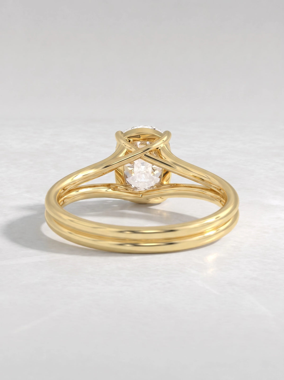 Cushion Cut Lab Grown Diamond Solitaire Engagement Ring - View 5