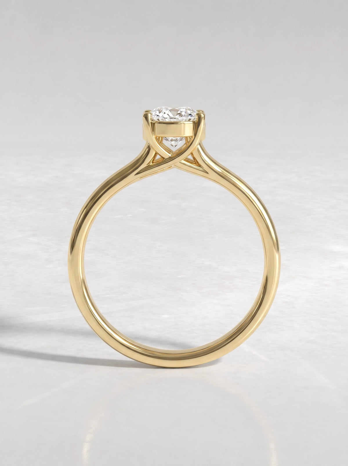 Cushion Cut Lab Grown Diamond Solitaire Engagement Ring - View 6