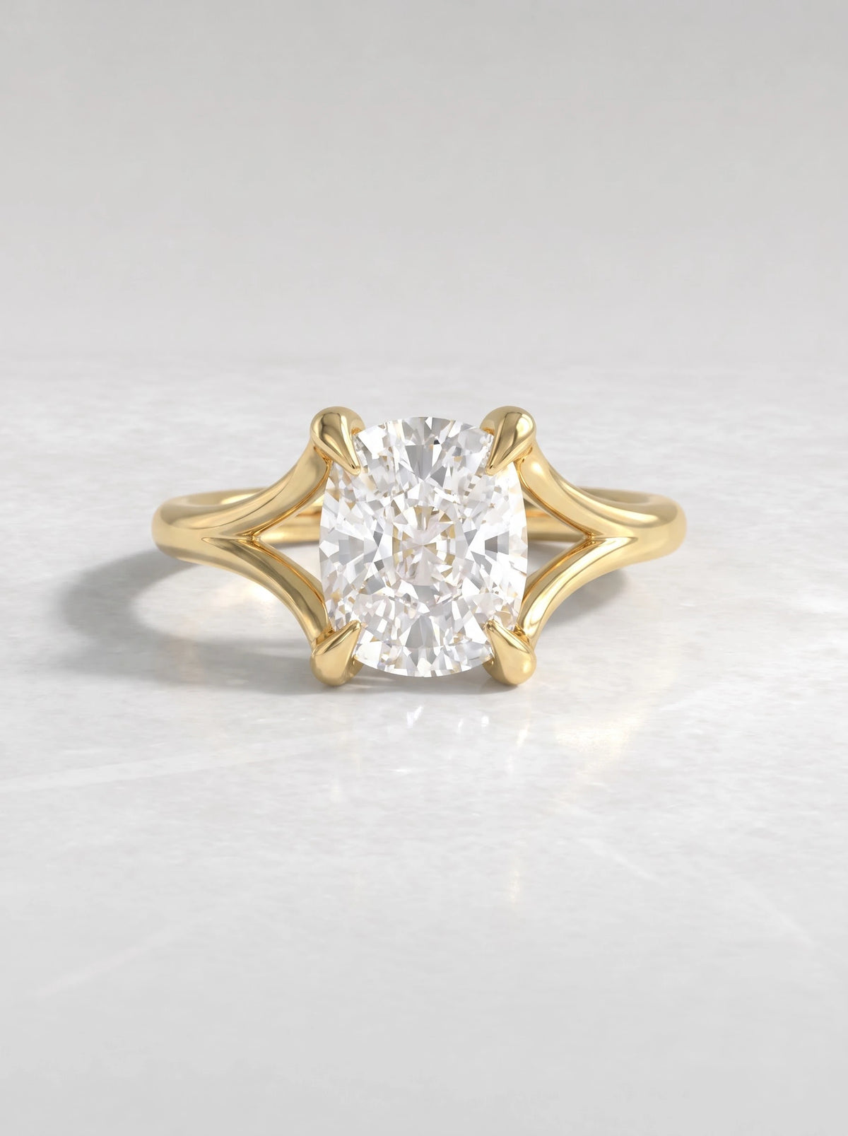 Enduring Solitaire Cushion Cut Lab-Grown Diamond Bridal Ring
