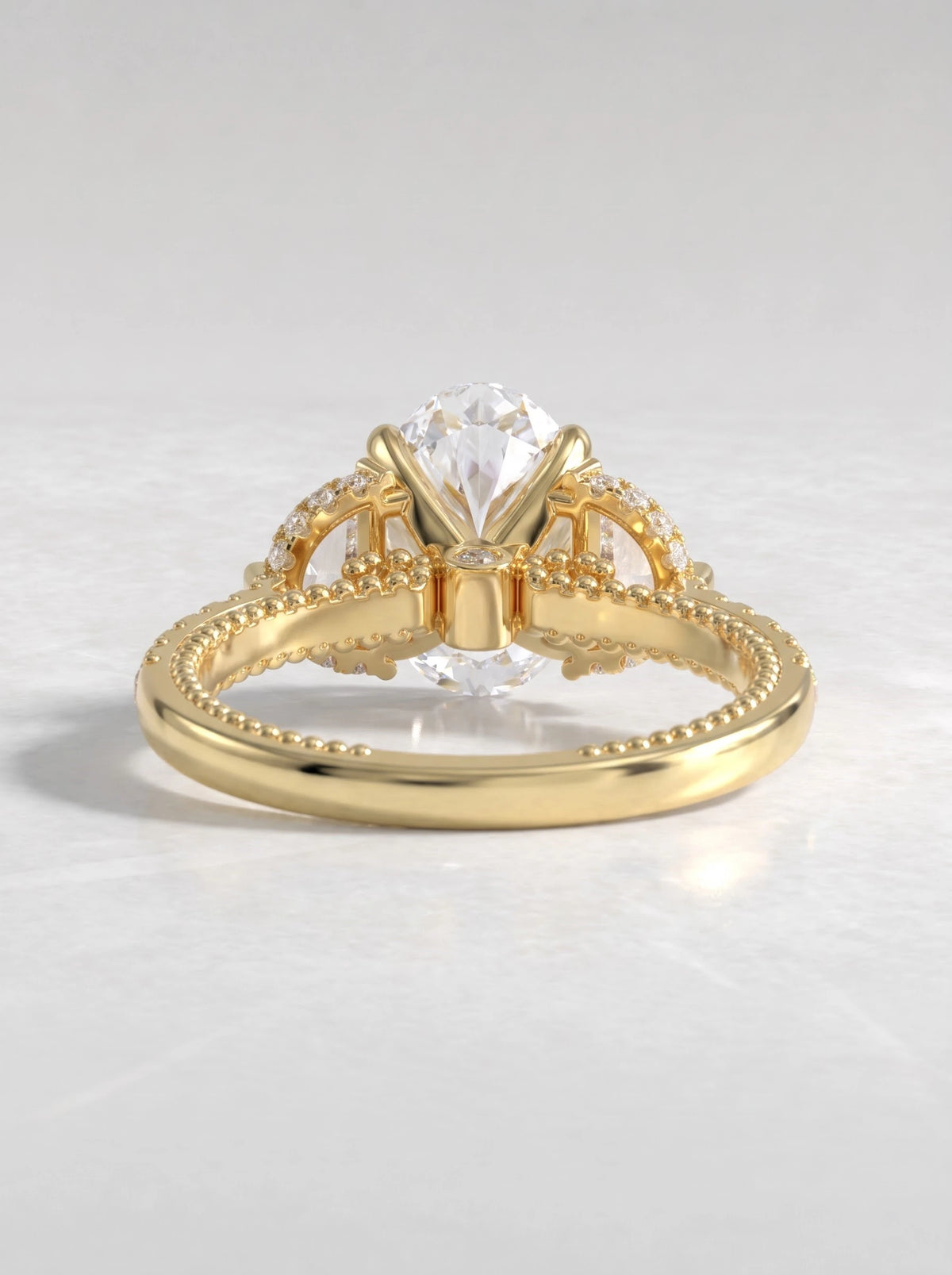 Heirloom Seven Stone, Solitare With Accent Oval Cut Lab-Grown Diamond Bridal Ring - View 5