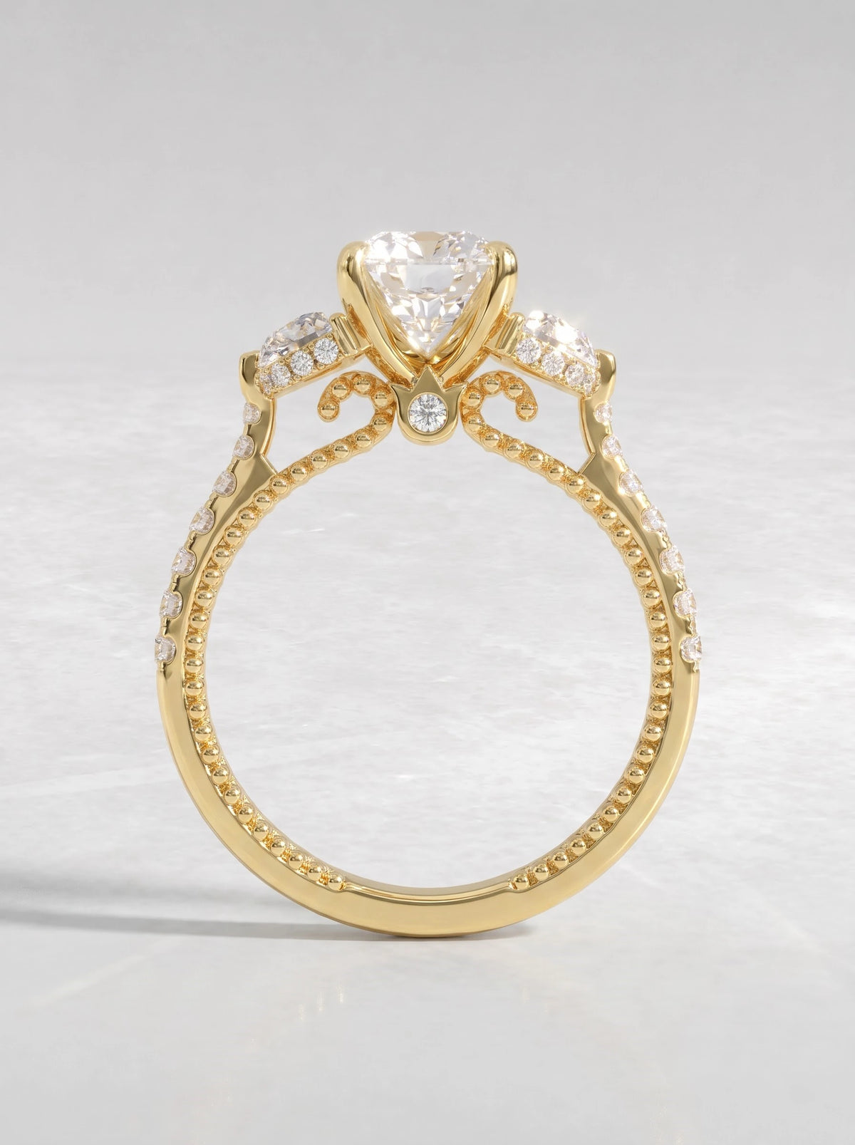 Heirloom Seven Stone, Solitare With Accent Oval Cut Lab-Grown Diamond Bridal Ring - View 6