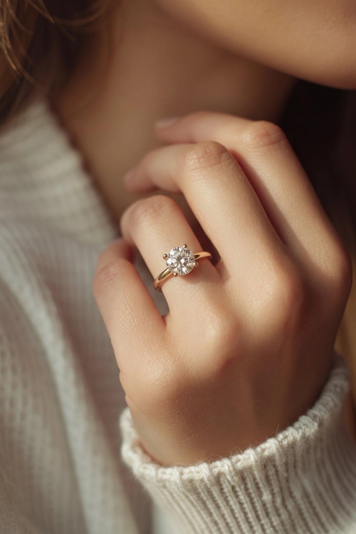 Heirloom Solitaire Oval Cut Lab-Grown Diamond Engagement Ring - View 2