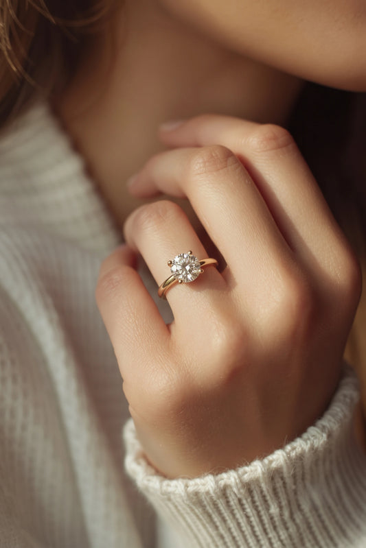 Heirloom Solitaire Oval Cut Lab-Grown Diamond Engagement Ring - View 2