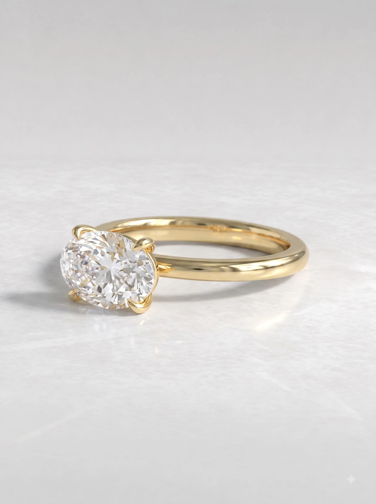 Heirloom Solitaire Oval Cut Lab-Grown Diamond Engagement Ring - View 3