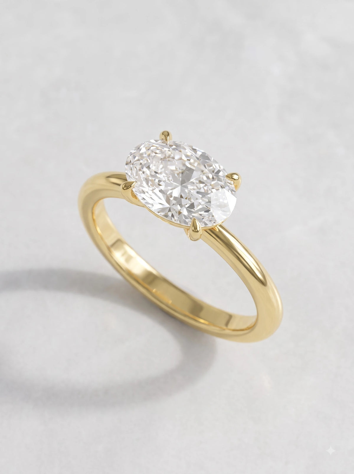Heirloom Solitaire Oval Cut Lab-Grown Diamond Engagement Ring - View 7