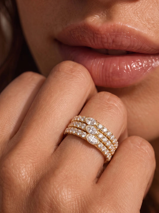 Lab-Grown Diamond Ethereal Solitare With Accent Engagement Ring
