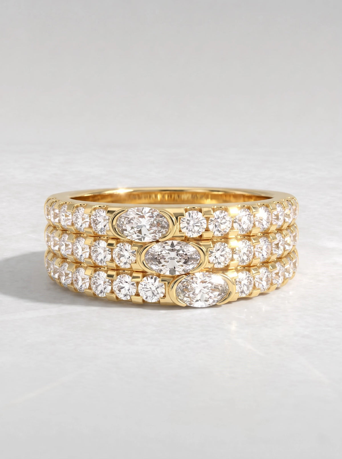 Lab-Grown Diamond Ethereal Solitare With Accent Engagement Ring - View 2