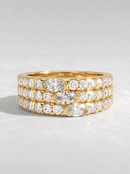 Lab-Grown Diamond Ethereal Solitare With Accent Engagement Ring - View 2