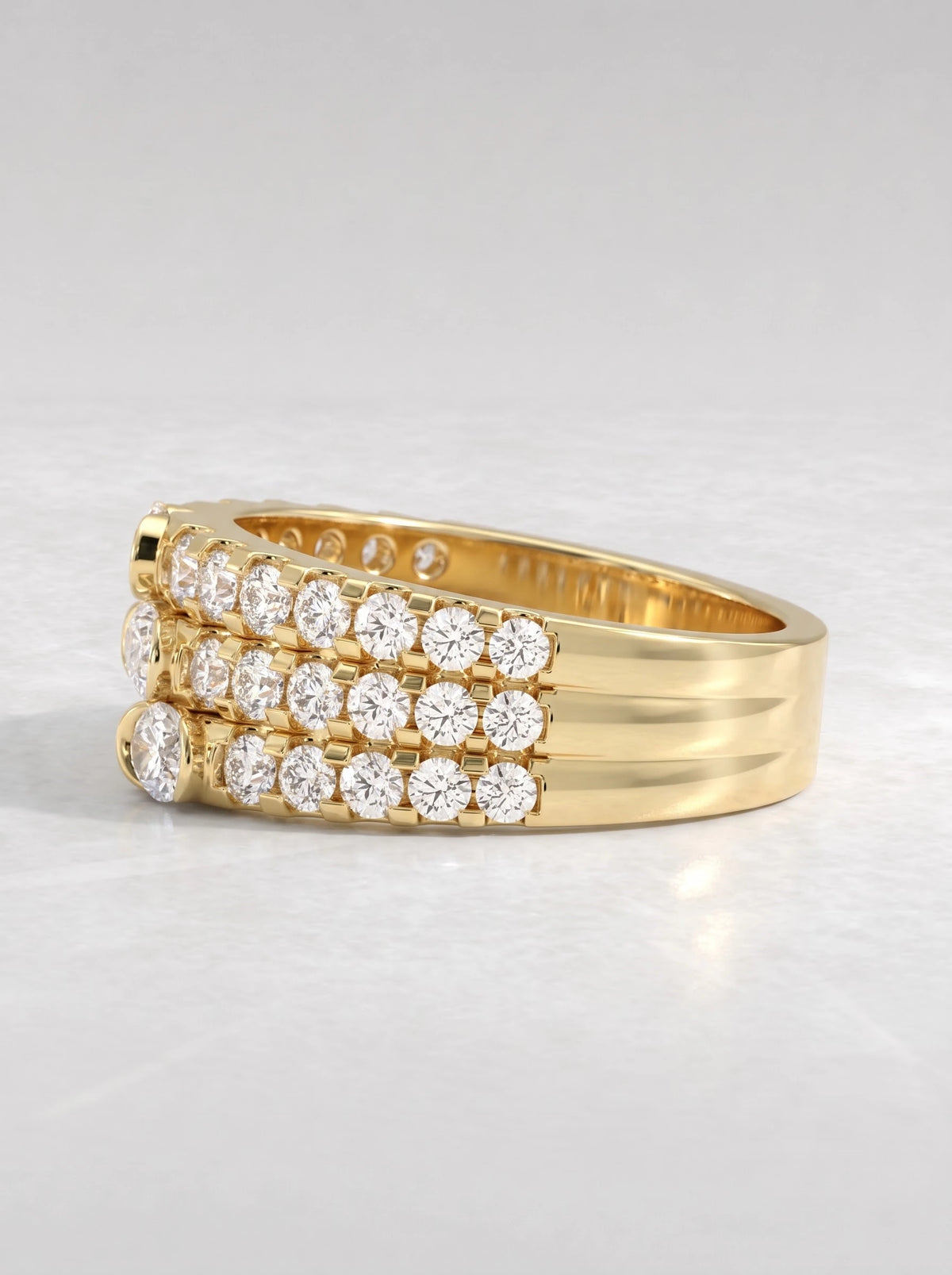 Lab-Grown Diamond Ethereal Solitare With Accent Engagement Ring - View 4