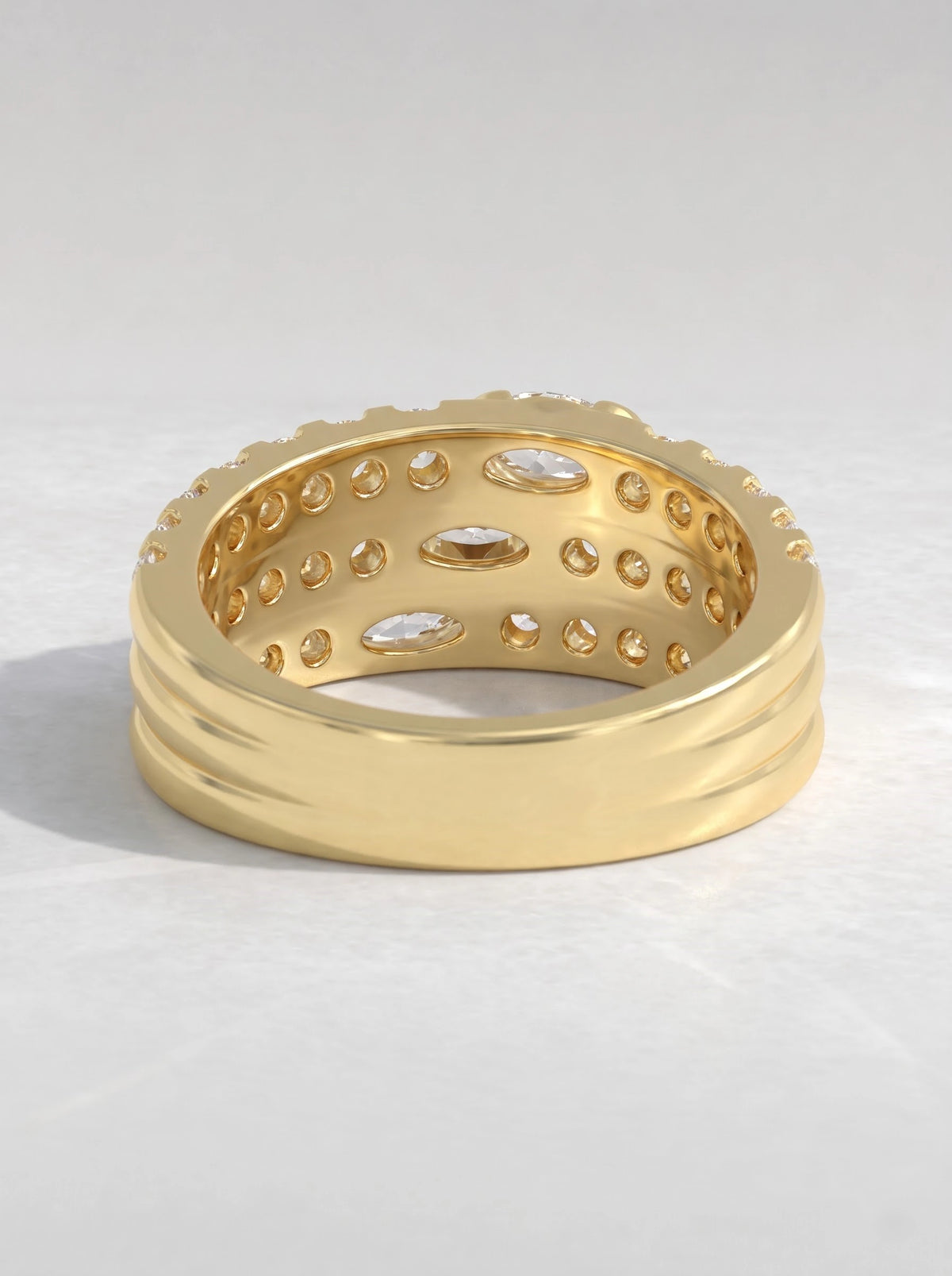 Lab-Grown Diamond Ethereal Solitare With Accent Engagement Ring - View 5