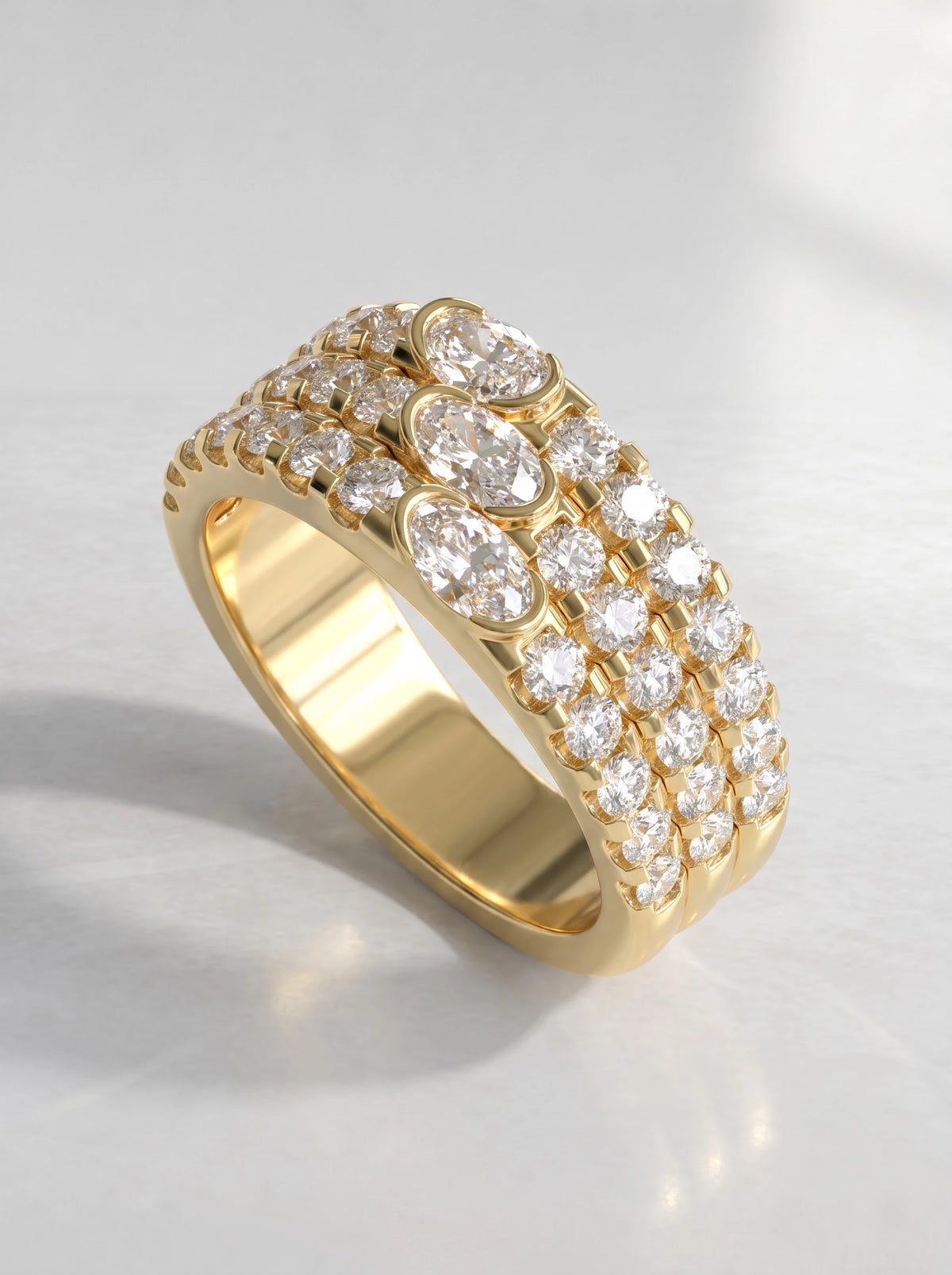 Lab-Grown Diamond Ethereal Solitare With Accent Engagement Ring - View 7