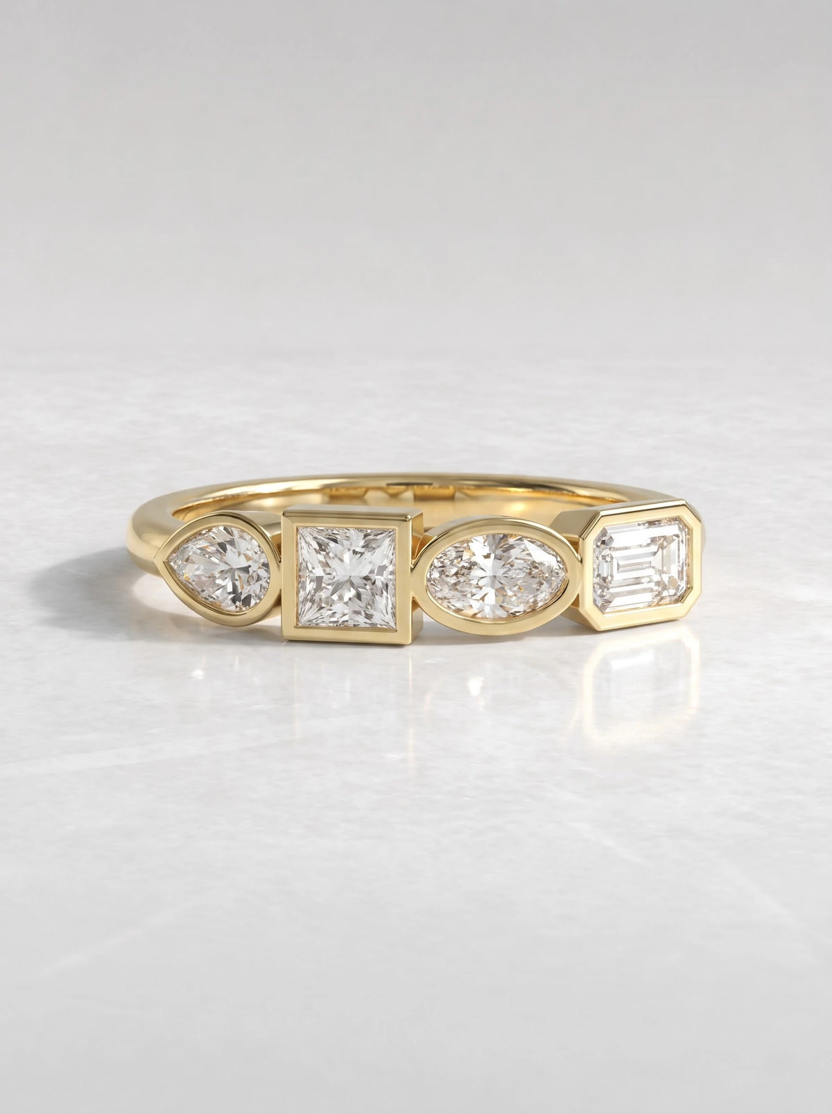 Lab-Grown Diamond Graceful Half Eternity Band Shimmering Eternity Band - View 2