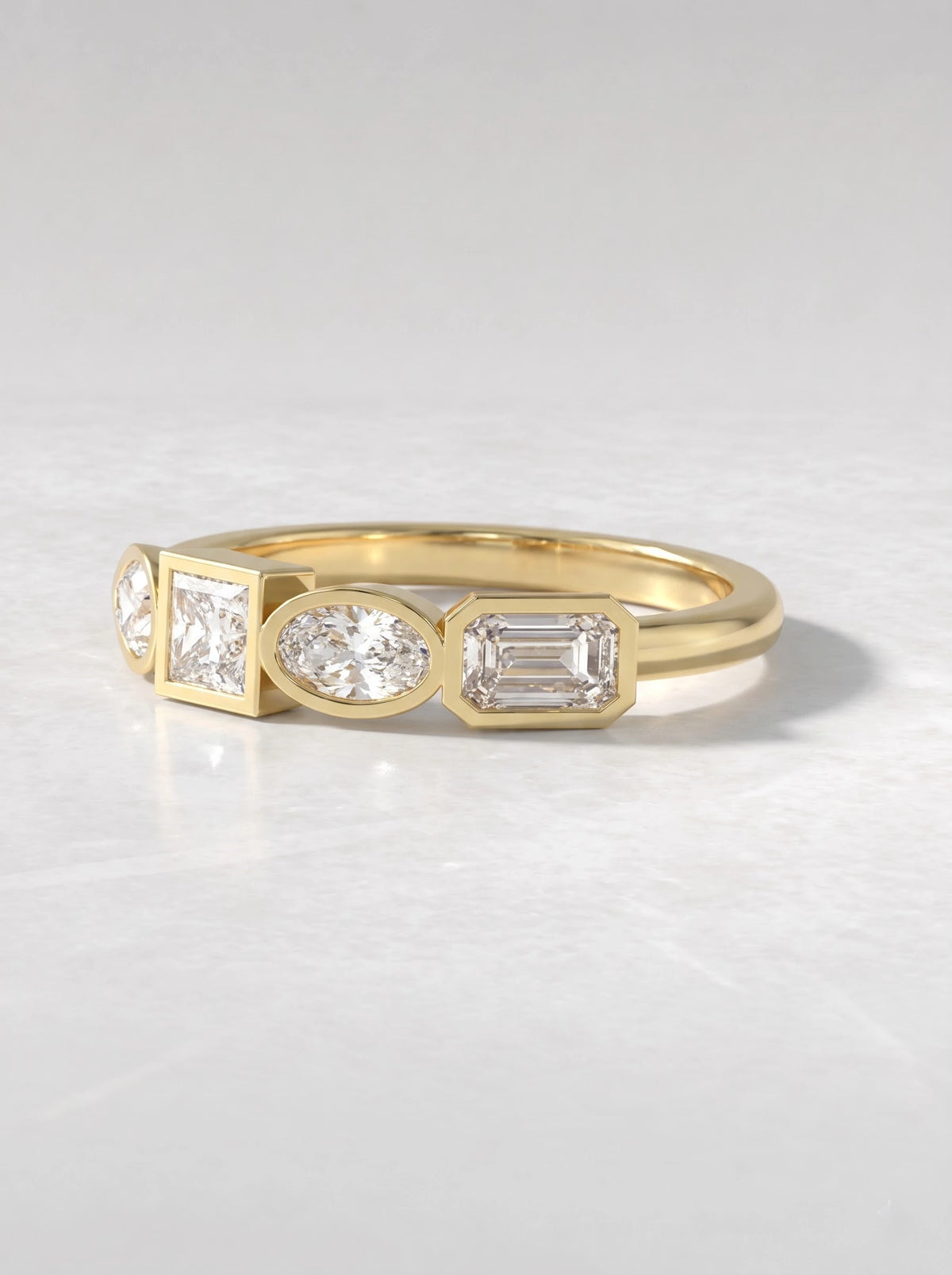 Lab-Grown Diamond Graceful Half Eternity Band Shimmering Eternity Band - View 3