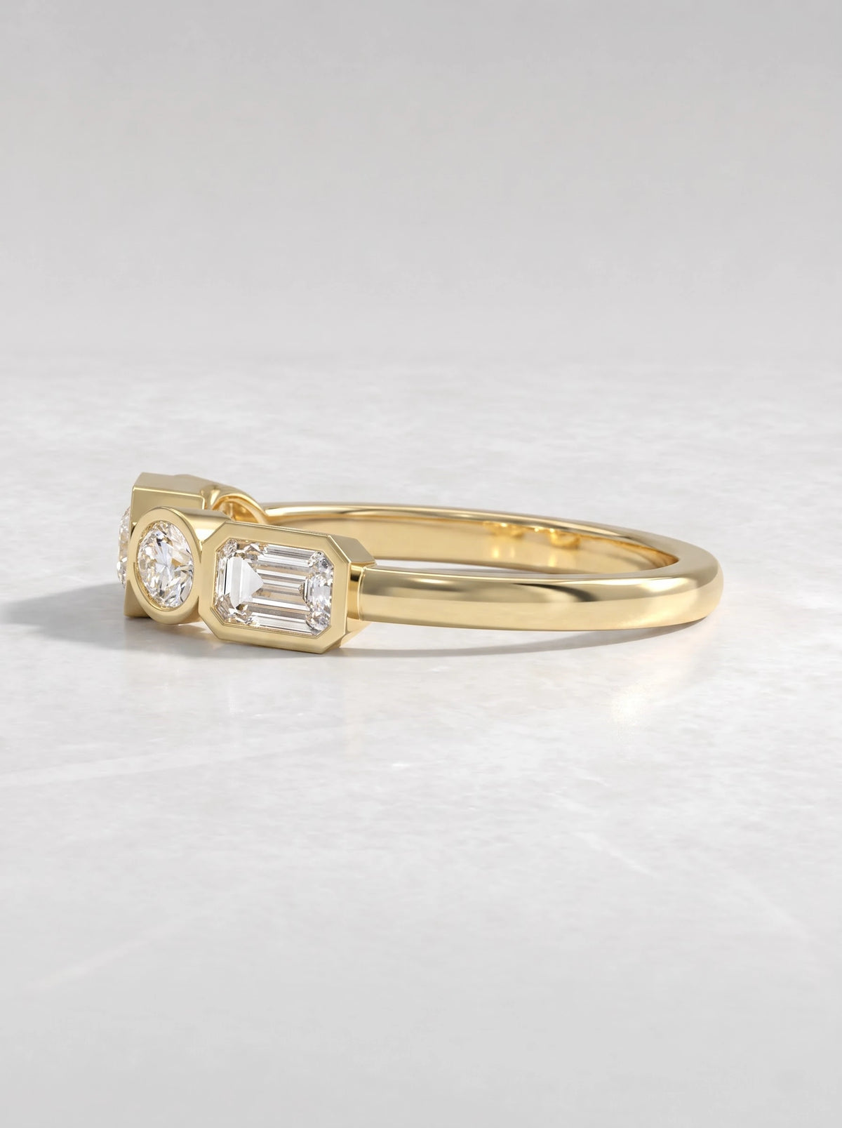Lab-Grown Diamond Graceful Half Eternity Band Shimmering Eternity Band - View 4
