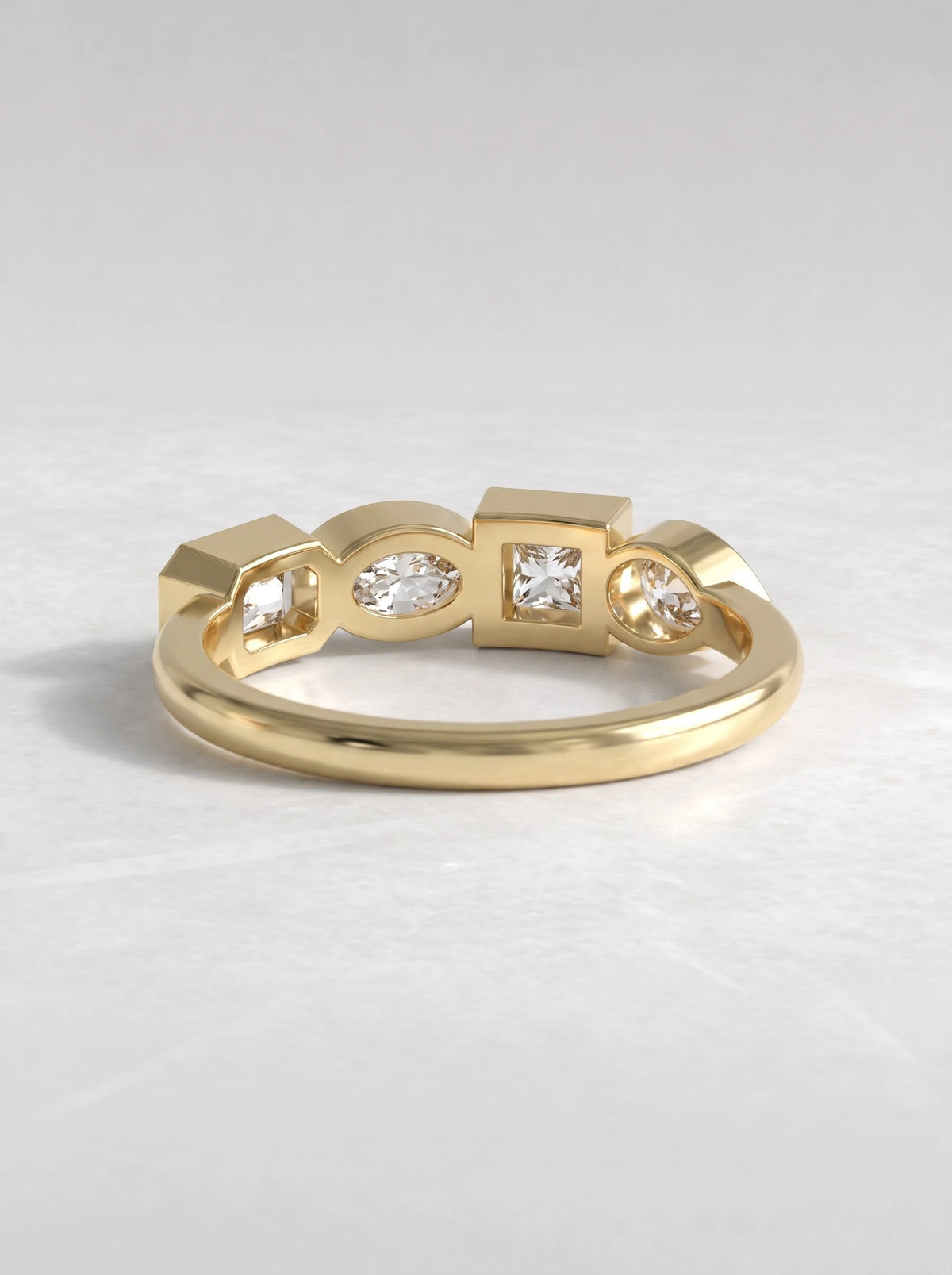 Lab-Grown Diamond Graceful Half Eternity Band Shimmering Eternity Band - View 5