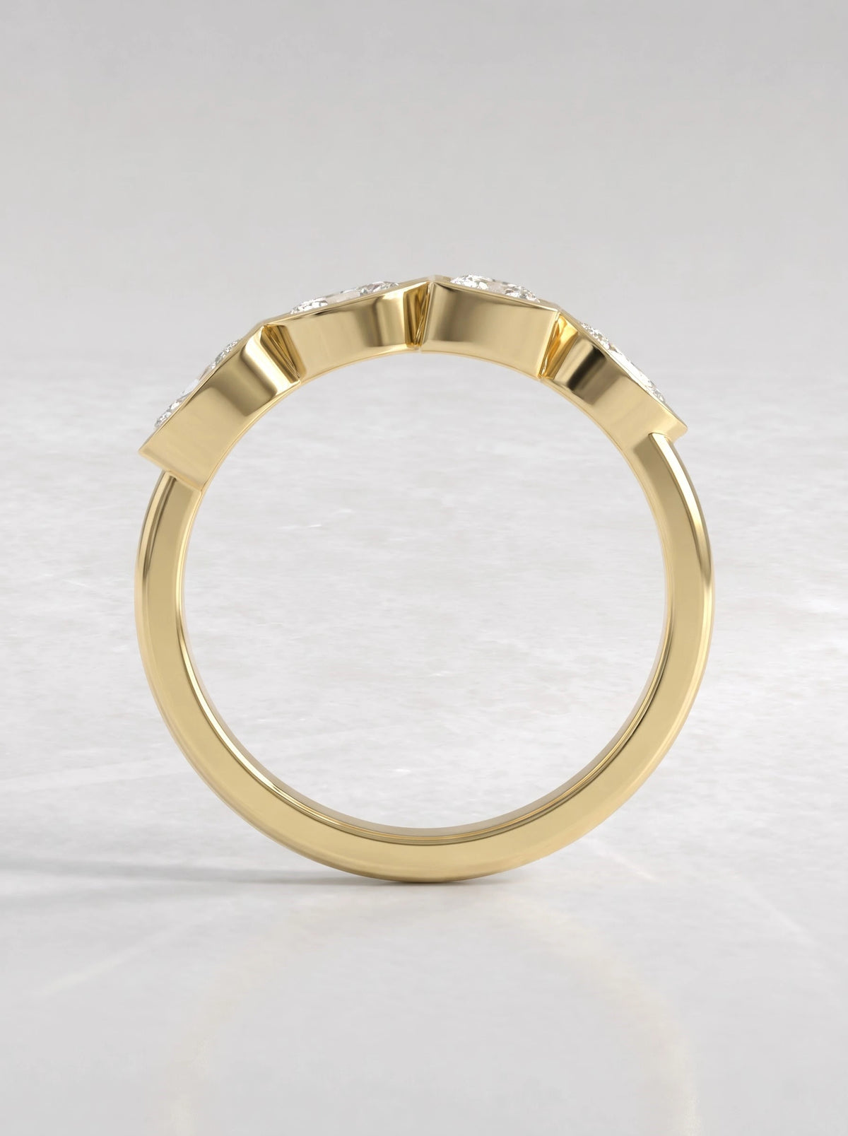 Lab-Grown Diamond Graceful Half Eternity Band Shimmering Eternity Band - View 6
