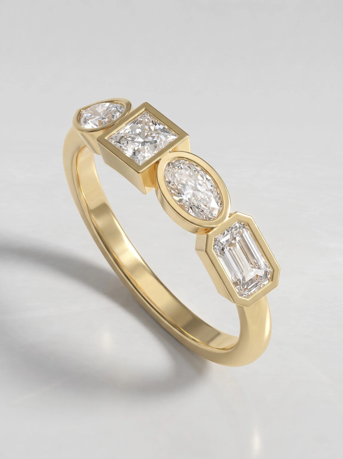 Lab-Grown Diamond Graceful Half Eternity Band Shimmering Eternity Band - View 7
