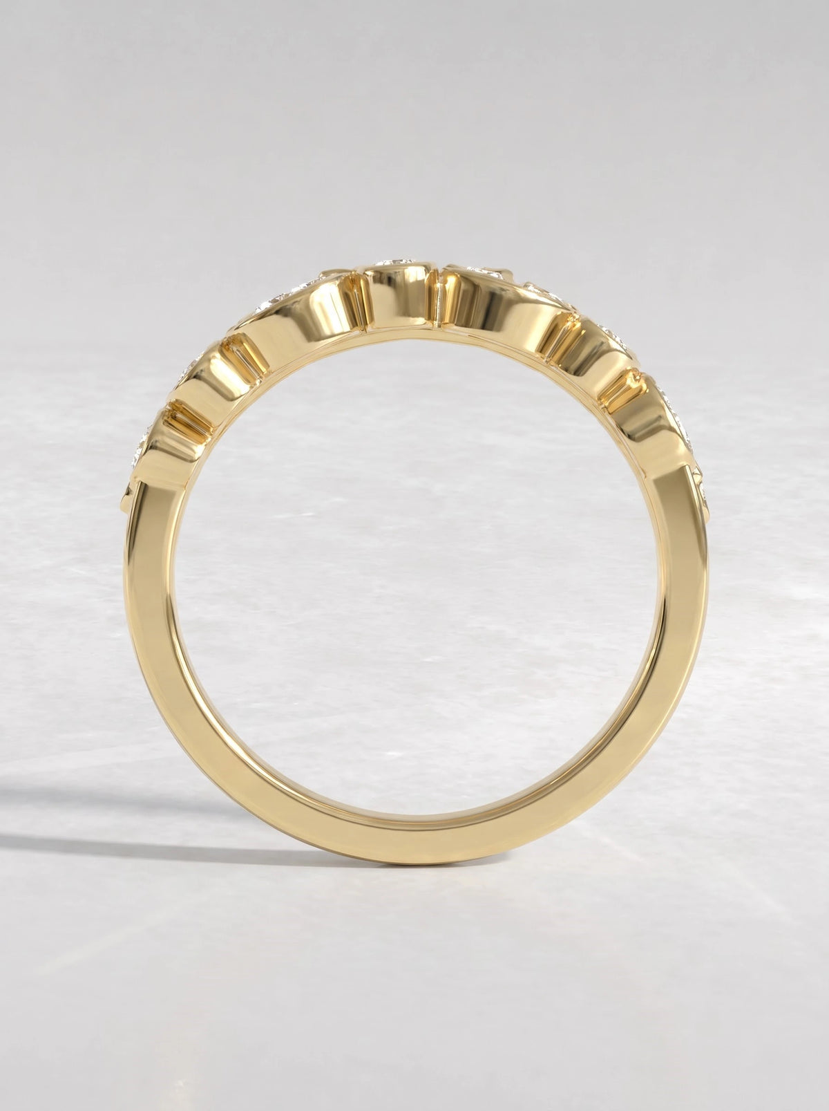 Lab Grown Diamond Half Eternity Band Ring - View 5