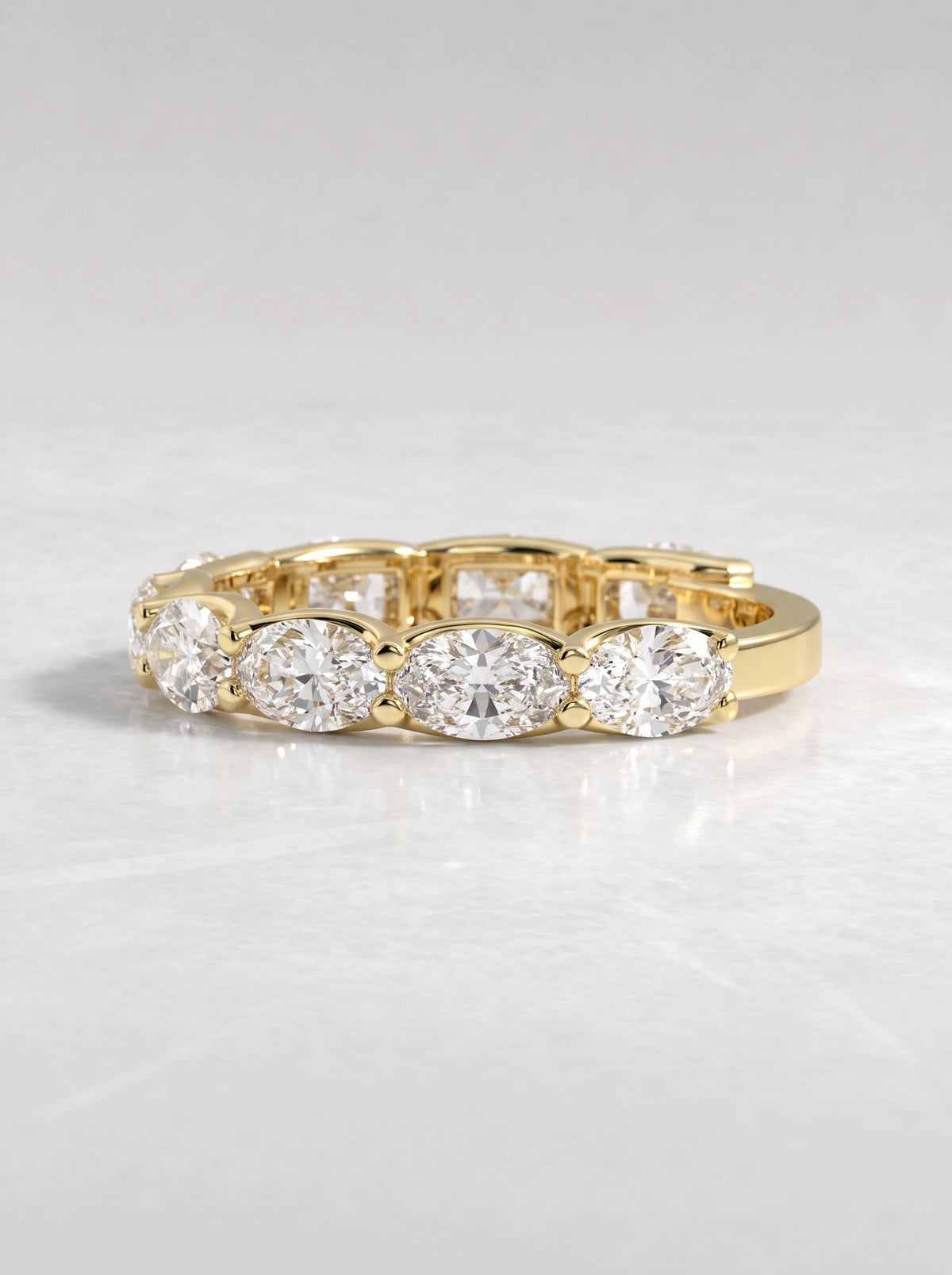 Lab-Grown Diamond Refined Half Eternity Band Shimmering Fine Band - View 4