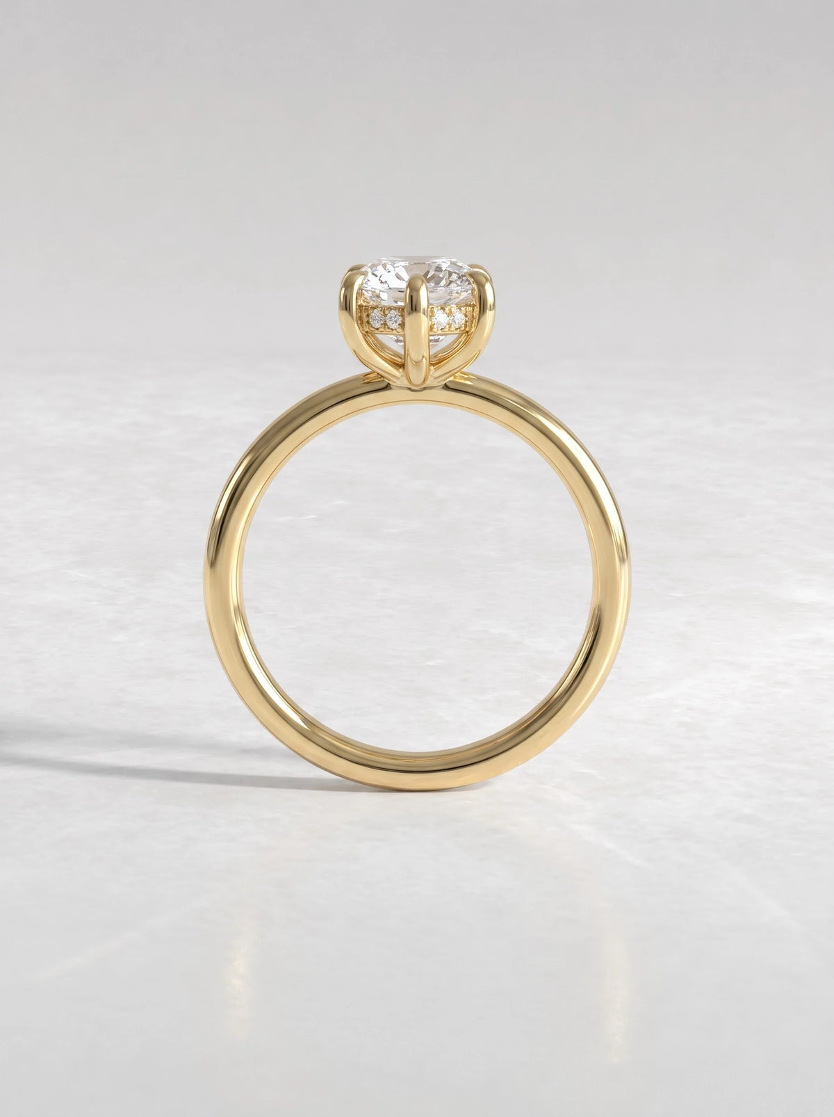Marquise Cut Lab-Grown Diamond Refined Solitaire Shimmering Band Heirloom Ring - View 6