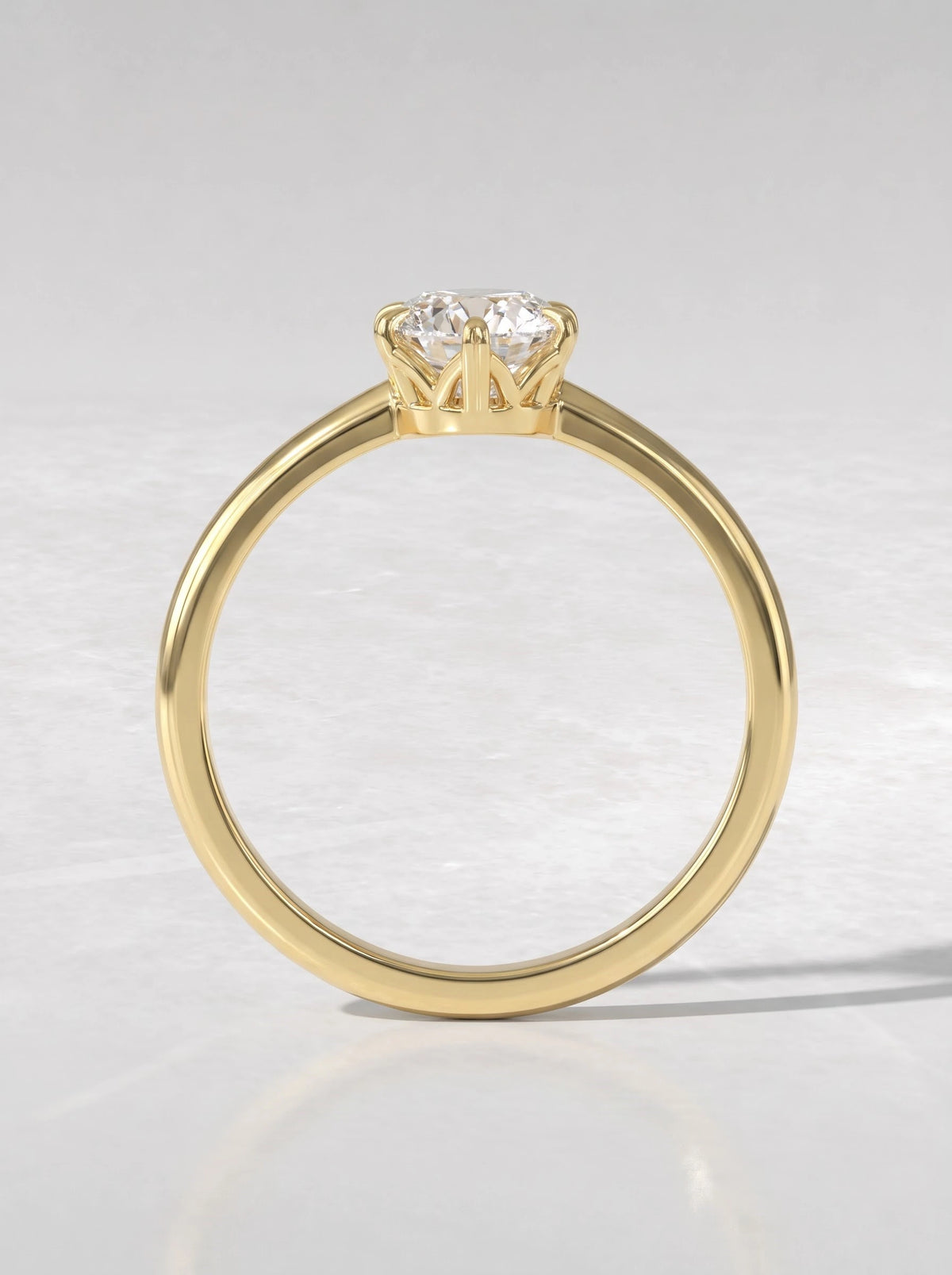 Marquise Cut Lab Grown Diamond Solitaire Engagement Ring - View 5