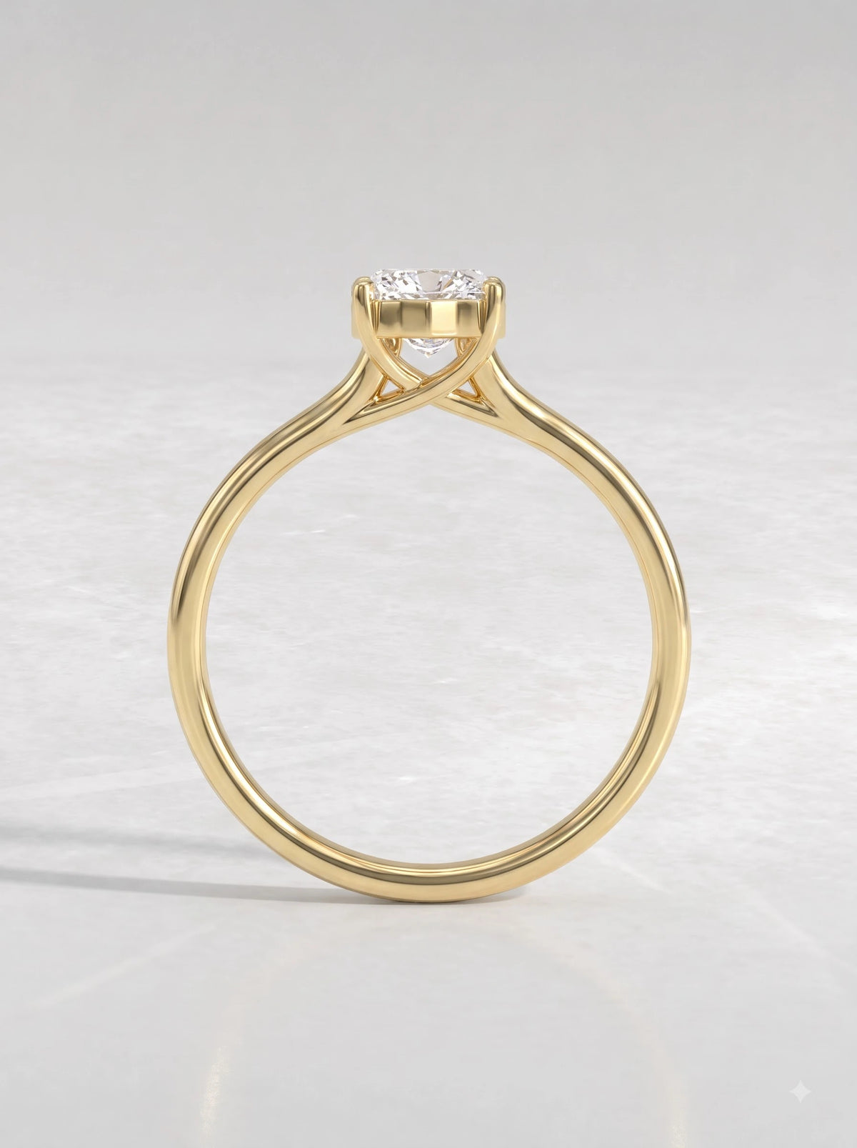 Marquise Cut Lab Grown Diamond Solitaire Engagement Ring - View 5