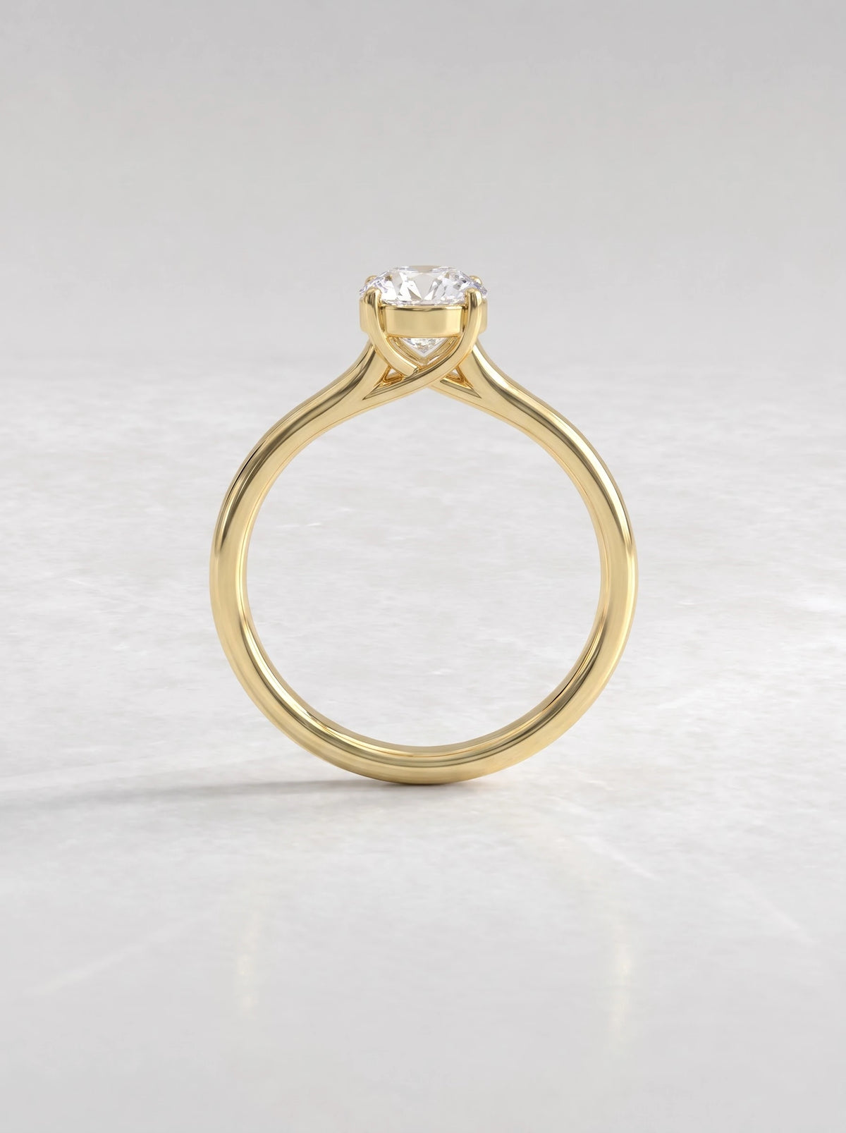 Pear Cut Lab Grown Diamond Solitaire Engagement Ring - View 5