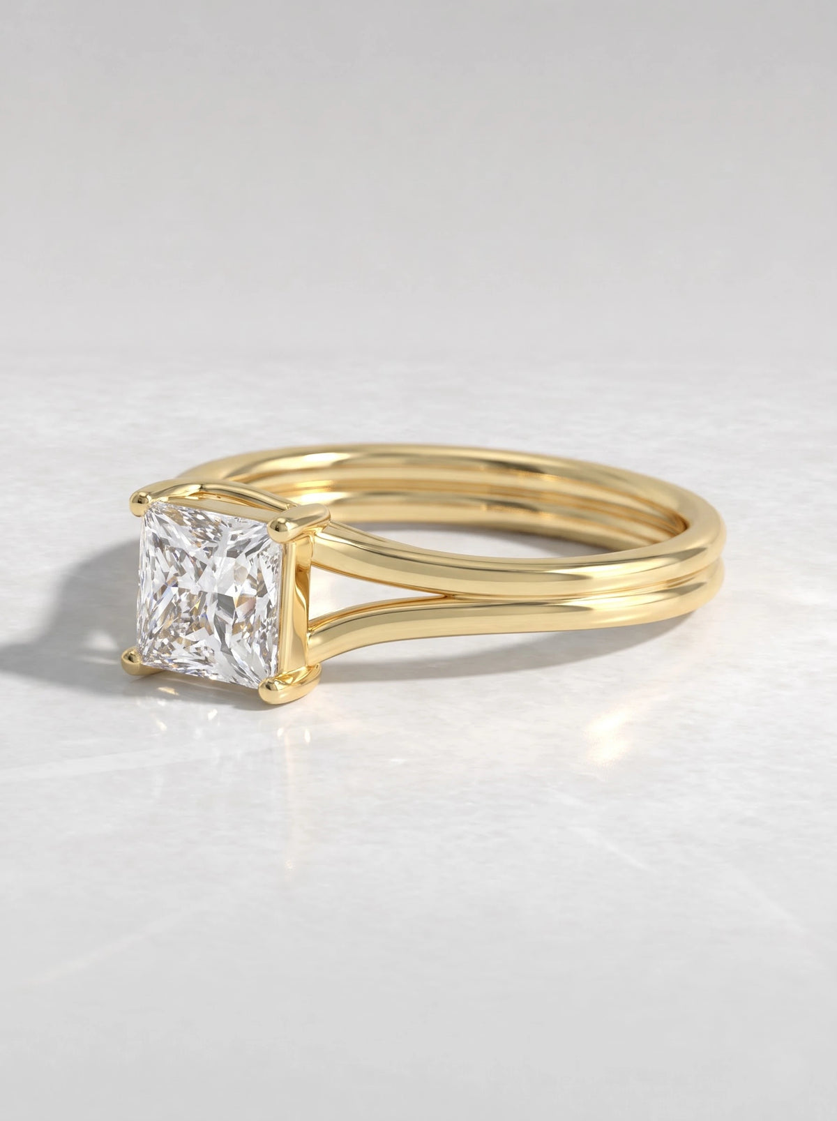 Princess Cut Lab Grown Diamond Solitaire Engagement Ring - View 2