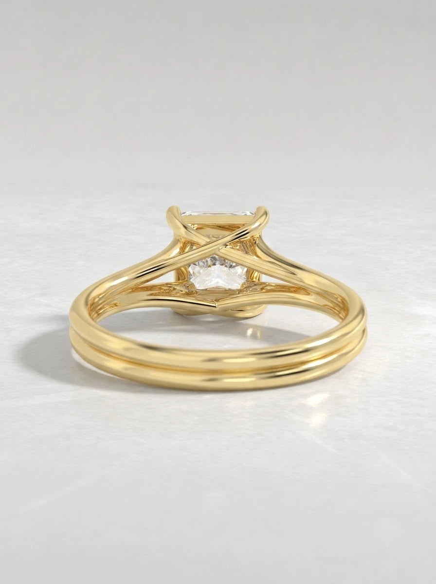 Princess Cut Lab Grown Diamond Solitaire Engagement Ring - View 4