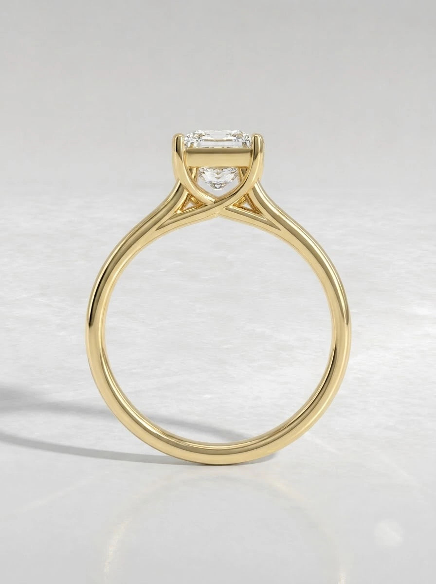 Princess Cut Lab Grown Diamond Solitaire Engagement Ring - View 5